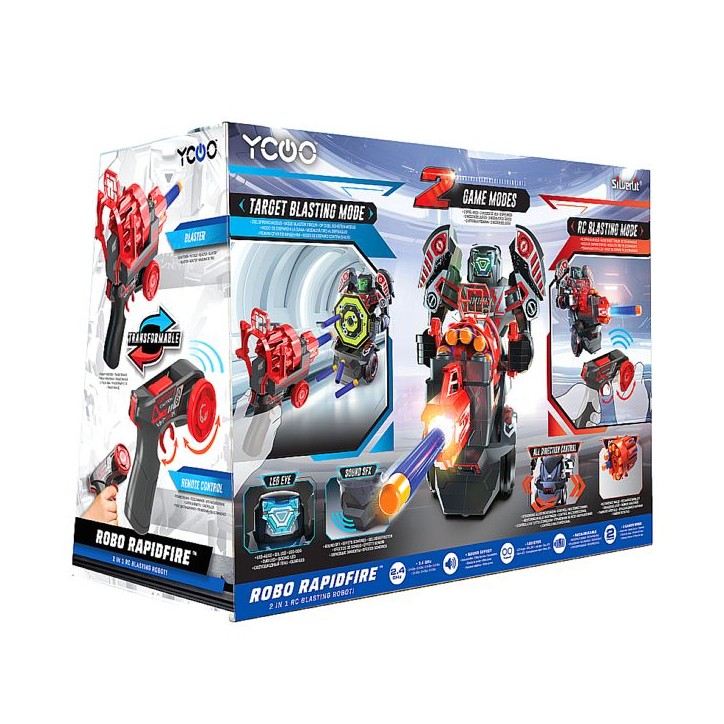 Robot radiocommandé - YCOO - RAPIDFIRE - 19 cm - 15 actions programmables - Des 5 ans Robot radiocommandé - YCOO - RAPIDFIRE - 19 cm - 15 actions programmables - Des 5 ans