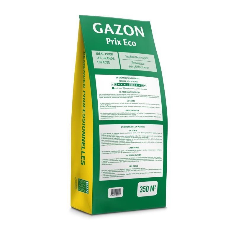 Gazon - BHS - 1er prix Eco - 10 kg Gazon - BHS - 1er prix Eco - 10 kg