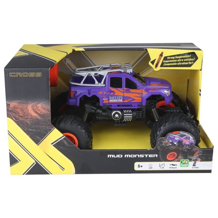 Voiture radiocommandée - EXOST - Mud Monster - Echelle 1/16 - 2,4 GHz - Gros pneus tout-terrain - Des 5 ans Voiture radiocommandée - EXOST - Mud Monster - Echelle 1/16 - 2,4 GHz - Gros pneus tout-terrain - Des 5 ans