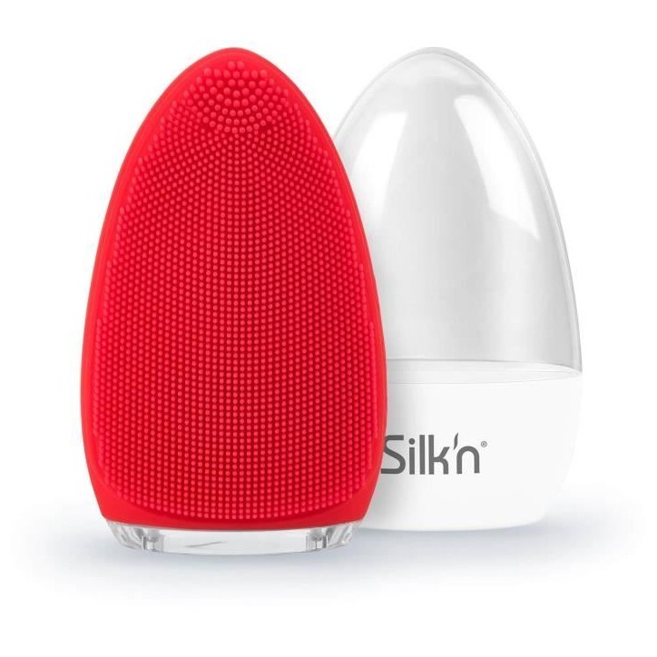 Brosse nettoyante pour le visage Silk'n BRIGHT rouge - Rechargeable - hypoallergénique Brosse nettoyante pour le visage Silk'n BRIGHT rouge - Rechargeable - hypoallergénique