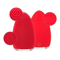 Brosse nettoyante pour le visage Silk'n BRIGHT rouge - Rechargeable -