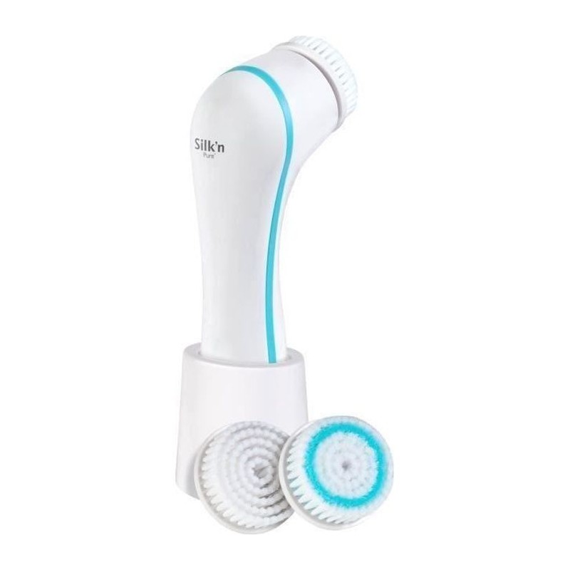 Brosse nettoyante visage SILK'N PURE - Peaux mixtes et sensibles - 4 p