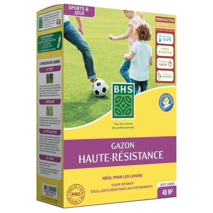 Gazon - BHS - Haute résistance 1KG - Usage Intesif Gazon - BHS - Haute résistance 1KG - Usage Intesif
