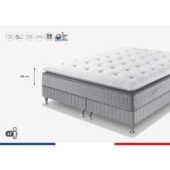 Ensemble matelas sommier 160 x 200 (Sommier 2x80) SIMMONS Hauteur 29 c