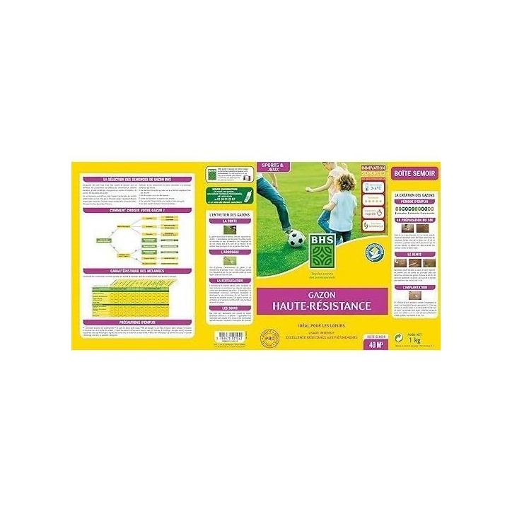 Gazon - BHS - Haute résistance 1KG - Usage Intesif Gazon - BHS - Haute résistance 1KG - Usage Intesif