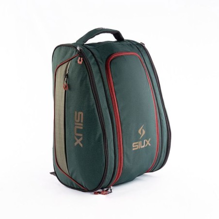 Sac de padel - SIUX - Edge - Vert/beige coutures rouges - 42 L - 2 raquettes - Compartiment chaussures