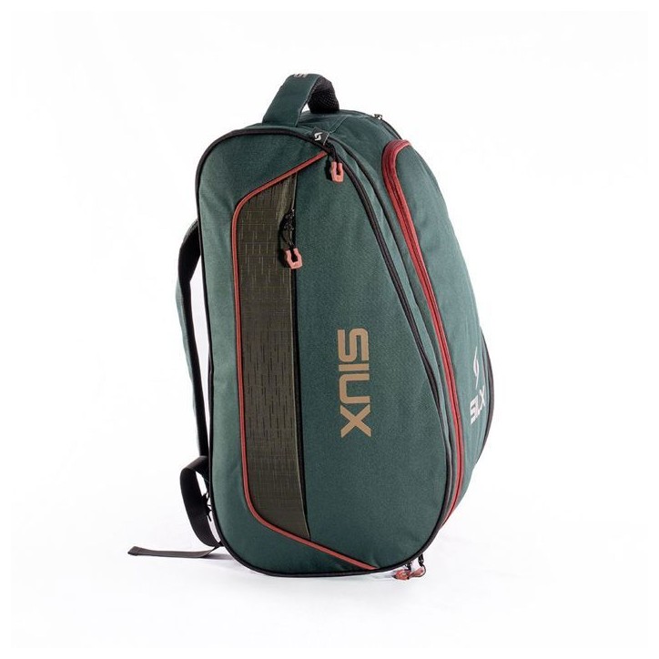 Sac de padel - SIUX - Edge - Vert/beige coutures rouges - 42 L - 2 raquettes - Compartiment chaussures Sac de padel - SIUX - Edge - Vert/beige coutures rouges - 42 L - 2 raquettes - Compartiment chaussures