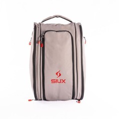 Sac de padel - SIUX - Edge - Blanc/bordures gris-beige coutures noires