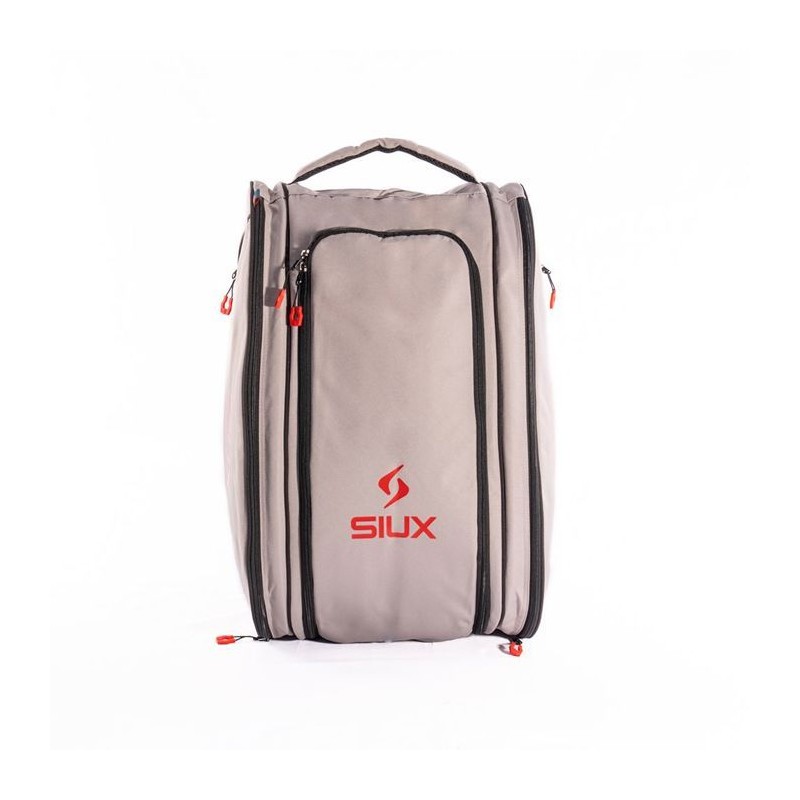 Sac de padel - SIUX - Edge - Blanc/bordures gris-beige coutures noires