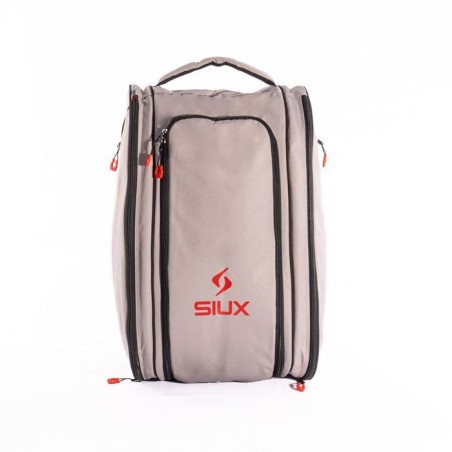 Sac de padel - SIUX - Edge - Blanc/bordures gris-beige coutures noires