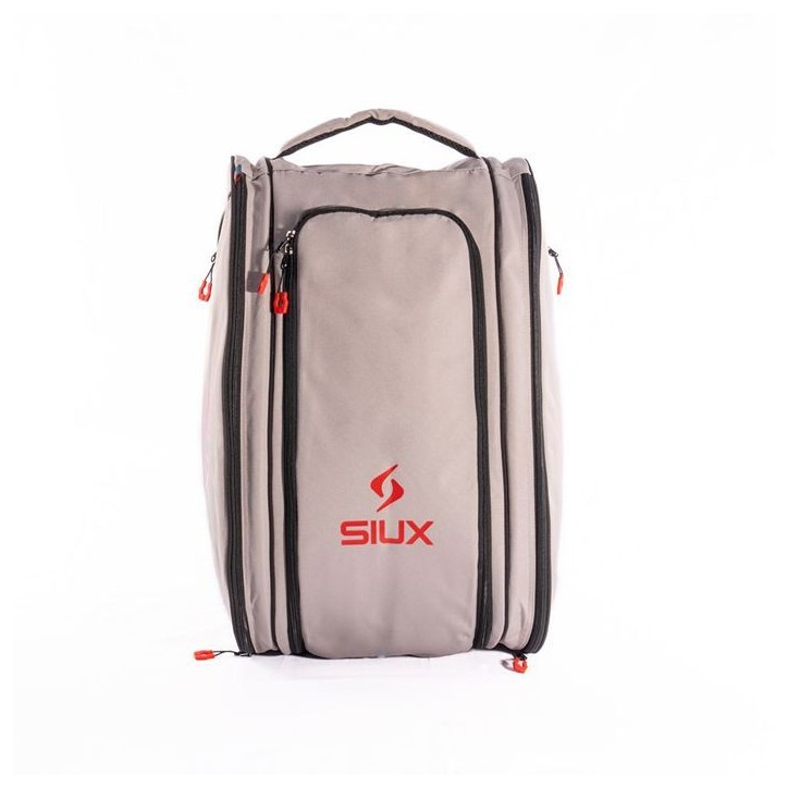Sac de padel - SIUX - Edge - Blanc/bordures gris-beige coutures noires - 42 L - 2 raquettes - Compartiment chaussures Sac de padel - SIUX - Edge - Blanc/bordures gris-beige coutures noires - 42 L - 2 raquettes - Compartiment chaussures