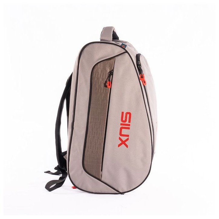 Sac de padel - SIUX - Edge - Blanc/bordures gris-beige coutures noires - 42 L - 2 raquettes - Compartiment chaussures Sac de padel - SIUX - Edge - Blanc/bordures gris-beige coutures noires - 42 L - 2 raquettes - Compartiment chaussures