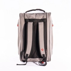 Sac de padel - SIUX - Edge - Blanc/bordures gris-beige coutures noires