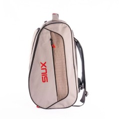 Sac de padel - SIUX - Edge - Blanc/bordures gris-beige coutures noires