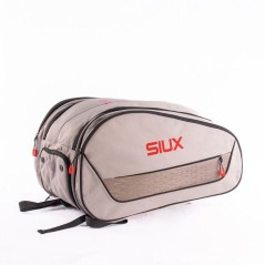 Sac de padel - SIUX - Edge - Blanc/bordures gris-beige coutures noires