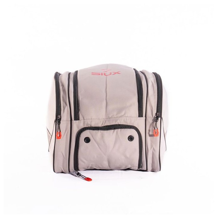 Sac de padel - SIUX - Edge - Blanc/bordures gris-beige coutures noires - 42 L - 2 raquettes - Compartiment chaussures Sac de padel - SIUX - Edge - Blanc/bordures gris-beige coutures noires - 42 L - 2 raquettes - Compartiment chaussures