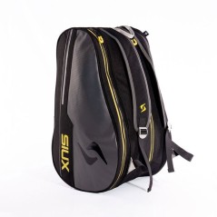 Sac de padel - SIUX - Pulse - Gris/bordures noires coutures jaunes - 37 L - 1 a 2 raquettes