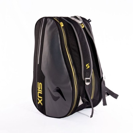 Sac de padel - SIUX - Pulse - Gris/bordures noires coutures jaunes - 37 L - 1 a 2 raquettes