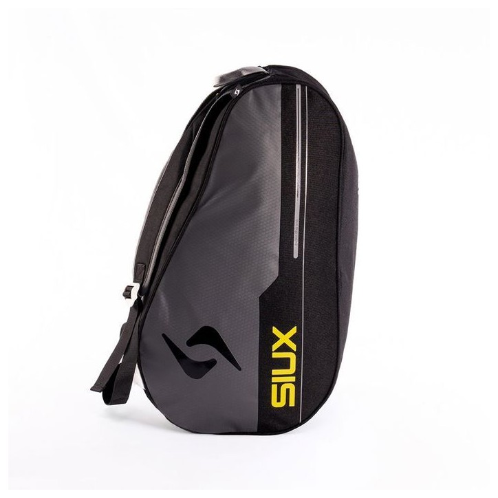 Sac de padel - SIUX - Pulse - Gris/bordures noires coutures jaunes - 37 L - 1 a 2 raquettes