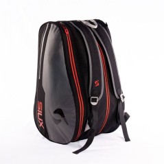 Sac de padel - SIUX - Pulse - Noir/bordures grises coutures rouges - 3
