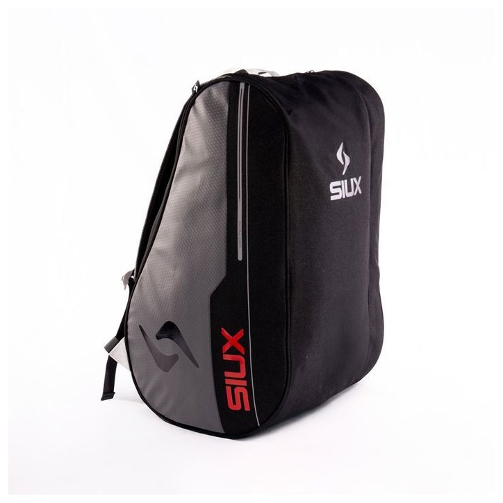 Sac de padel - SIUX - Pulse - Noir/bordures grises coutures rouges - 37 L - 1 a 2 raquettes Sac de padel - SIUX - Pulse - Noir/bordures grises coutures rouges - 37 L - 1 a 2 raquettes