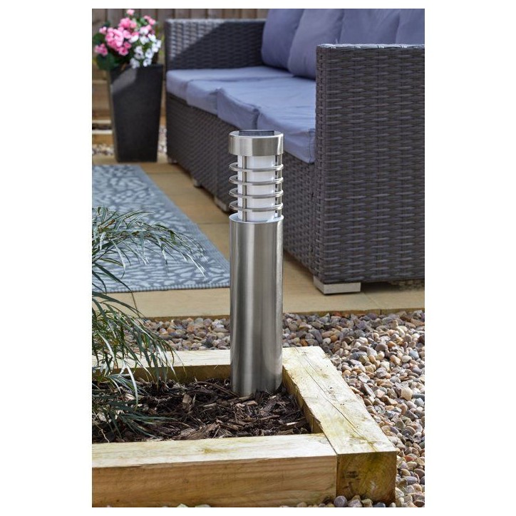 Borne solaire potelet inox Orion 20 lumens