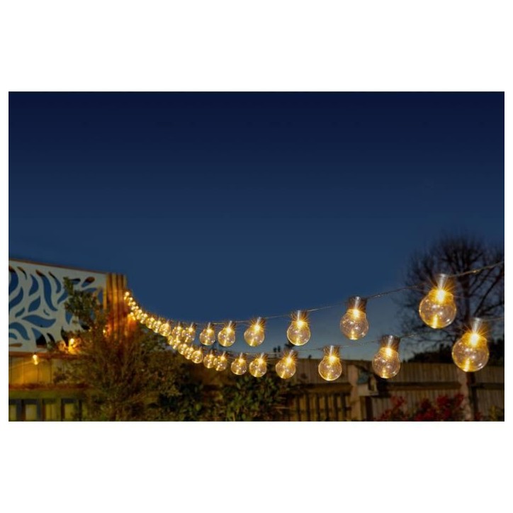 Guirlande solaire SMART GARDEN Globulb 40 LED blanc chaud 13,7 m, panneau solaire, IP44 Guirlande solaire SMART GARDEN Globulb 40 LED blanc chaud 13,7 m, panneau solaire, IP44