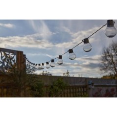 Guirlande solaire SMART GARDEN Globulb 40 LED blanc chaud 13,7 m, pann