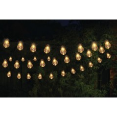 Guirlande solaire SMART GARDEN Globulb 40 LED blanc chaud 13,7 m, pann