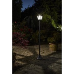 Lampadaire solaire lanterne 170 cm SMART SOLAR - 100 lm, lentille verr