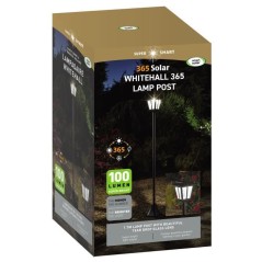 Lampadaire solaire lanterne 170 cm SMART SOLAR - 100 lm, lentille verr