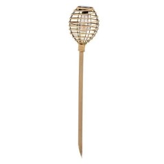 Torche solaire - SMART GARDEN - Lumina - Faux rotin - Naturel - x2 - 7