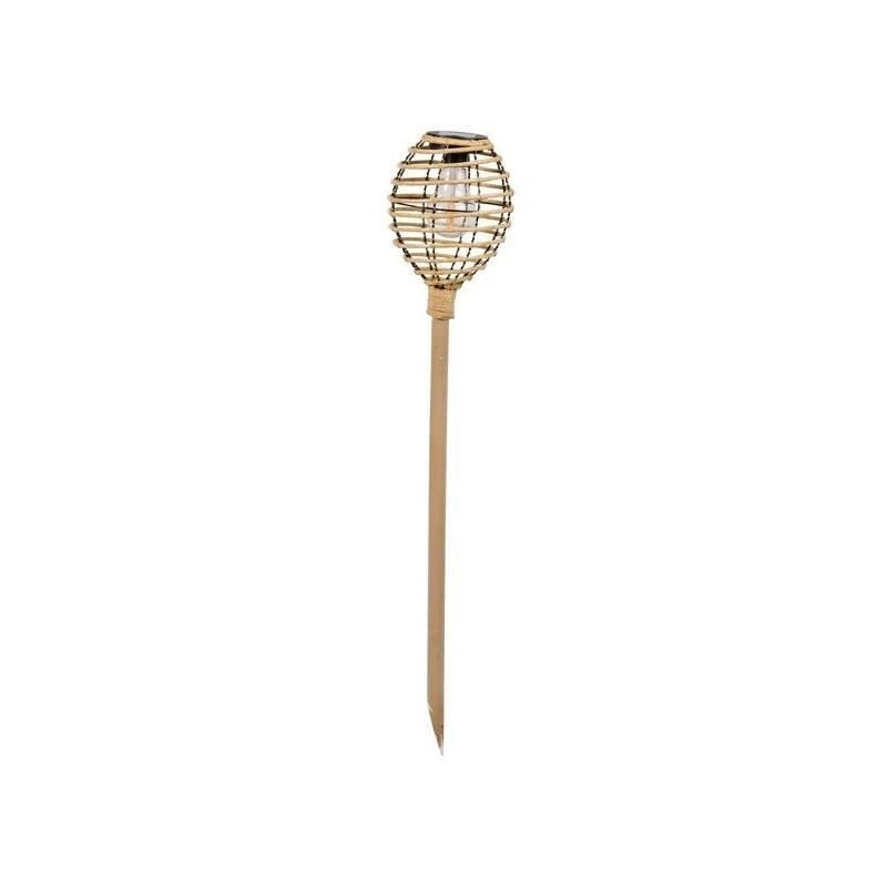 Torche solaire - SMART GARDEN - Lumina - Faux rotin - Naturel - x2 - 7