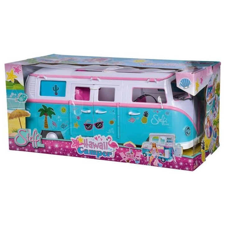 Poupée mannequin 29cm Steffi love et son camping car qui s'ouvre Poupée mannequin 29cm Steffi love et son camping car qui s'ouvre