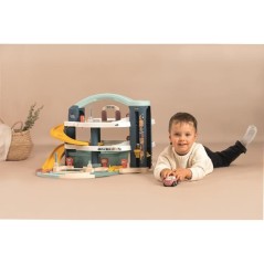 SMOBY - Garage 1er âge - Little Smoby - 3 niveaux - Accessoires inclus : 1 voiture, 1 hélicoptere, 4 pistes - Des 18 mois