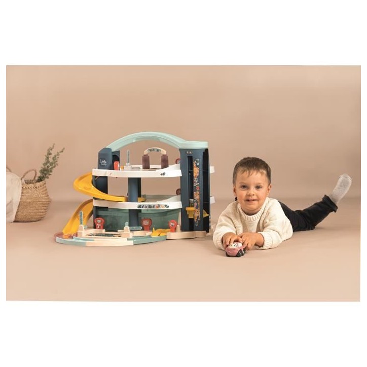 SMOBY - Garage 1er âge - Little Smoby - 3 niveaux - Accessoires inclus : 1 voiture, 1 hélicoptere, 4 pistes - Des 18 mois SMOBY - Garage 1er âge - Little Smoby - 3 niveaux - Accessoires inclus : 1 voiture, 1 hélicoptere, 4 pistes - Des 18 mois