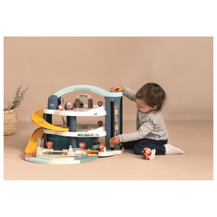 SMOBY - Garage 1er âge - Little Smoby - 3 niveaux - Accessoires inclus : 1 voiture, 1 hélicoptere, 4 pistes - Des 18 mois SMOBY - Garage 1er âge - Little Smoby - 3 niveaux - Accessoires inclus : 1 voiture, 1 hélicoptere, 4 pistes - Des 18 mois