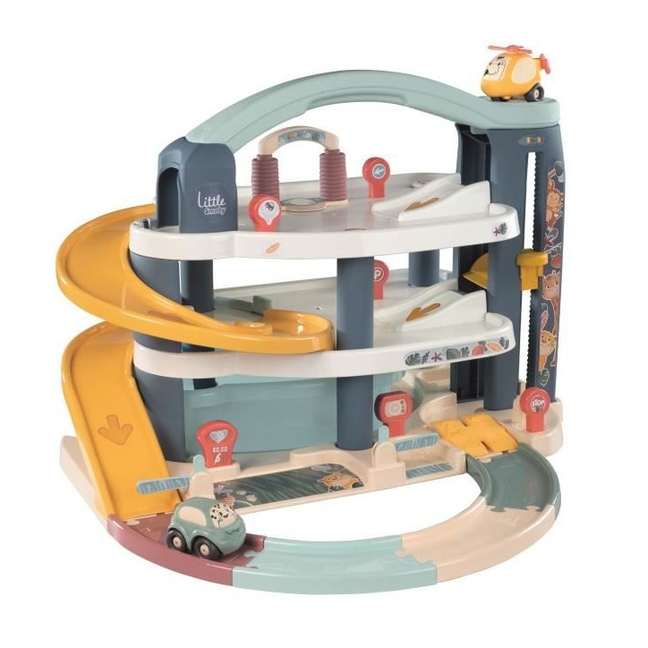 SMOBY - Garage 1er âge - Little Smoby - 3 niveaux - Accessoires inclus : 1 voiture, 1 hélicoptere, 4 pistes - Des 18 mois SMOBY - Garage 1er âge - Little Smoby - 3 niveaux - Accessoires inclus : 1 voiture, 1 hélicoptere, 4 pistes - Des 18 mois