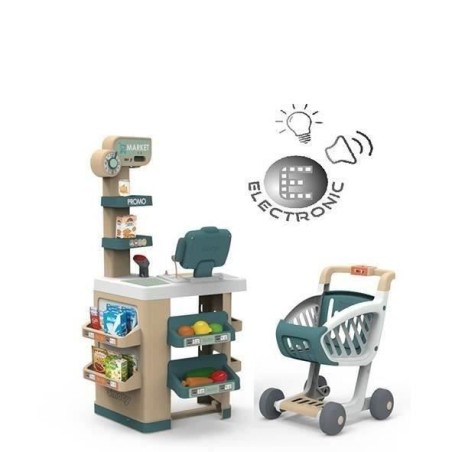 SMOBY - Jouet d'imitation Marchande - Caisse enregistreuse avec diffé