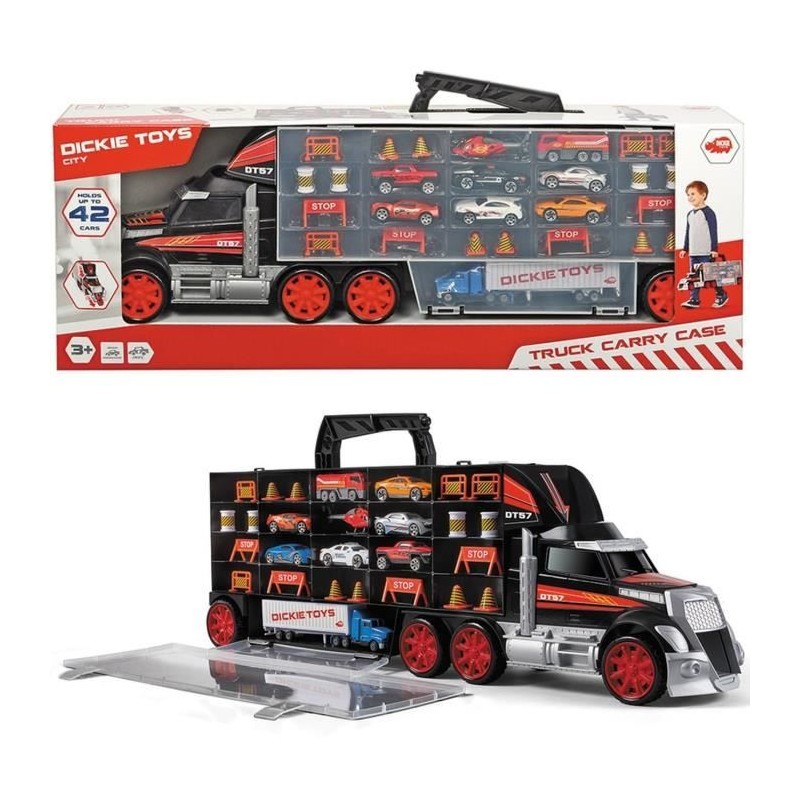 Camion transporteur de voitures - Dickie Toys - Truck Carry Case - 7 v