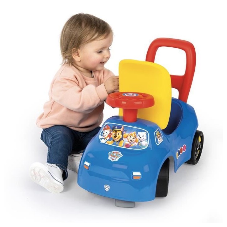 Smoby - Porteur auto enfant 2 en 1 - Pat' Patrouille - Coffre sous la selle - Des 10 mois - Fabrication française Smoby - Porteur auto enfant 2 en 1 - Pat' Patrouille - Coffre sous la selle - Des 10 mois - Fabrication française