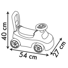 Smoby - Porteur auto enfant 2 en 1 - Pat' Patrouille - Coffre sous la