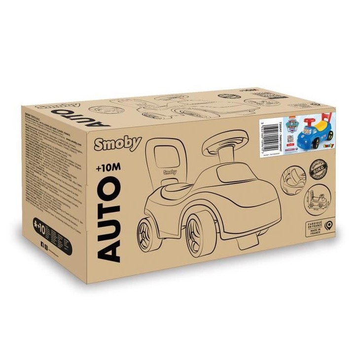 Smoby - Porteur auto enfant 2 en 1 - Pat' Patrouille - Coffre sous la selle - Des 10 mois - Fabrication française Smoby - Porteur auto enfant 2 en 1 - Pat' Patrouille - Coffre sous la selle - Des 10 mois - Fabrication française
