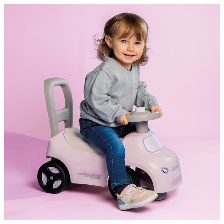 Smoby - Porteur enfant 2 en 1 - Auto Rose - Coffre sous la selle + klaxon - Des 10 mois - Fabrication française Smoby - Porteur enfant 2 en 1 - Auto Rose - Coffre sous la selle + klaxon - Des 10 mois - Fabrication française