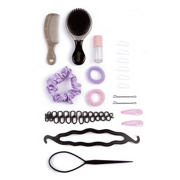 Smoby - Tete a coiffer blonde - Facile a coiffer - 19 accessoires réalistes - Levres thermosensibles - Trappe de rangement Smoby - Tete a coiffer blonde - Facile a coiffer - 19 accessoires réalistes - Levres thermosensibles - Trappe de rangement