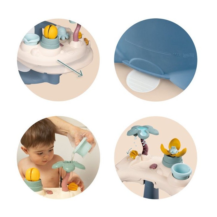 SMOBY - Little Smoby - Siege de Bain - 2 en 1 - Tablette d'Activités Réglable - Ventouses Incluses - des 6 Mois - Fabriqué en SMOBY - Little Smoby - Siege de Bain - 2 en 1 - Tablette d'Activités Réglable - Ventouses Incluses - des 6 Mois - Fabriqué en