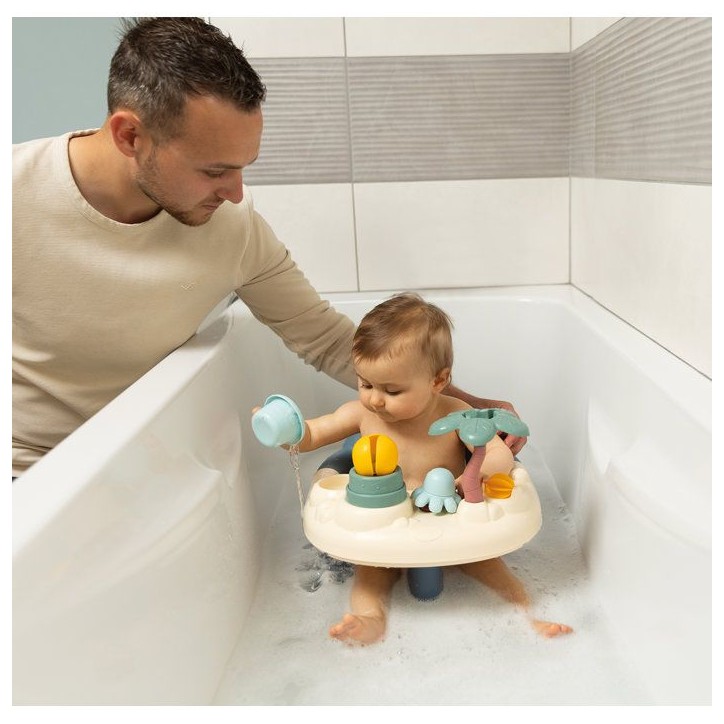 SMOBY - Little Smoby - Siege de Bain - 2 en 1 - Tablette d'Activités Réglable - Ventouses Incluses - des 6 Mois - Fabriqué en SMOBY - Little Smoby - Siege de Bain - 2 en 1 - Tablette d'Activités Réglable - Ventouses Incluses - des 6 Mois - Fabriqué en