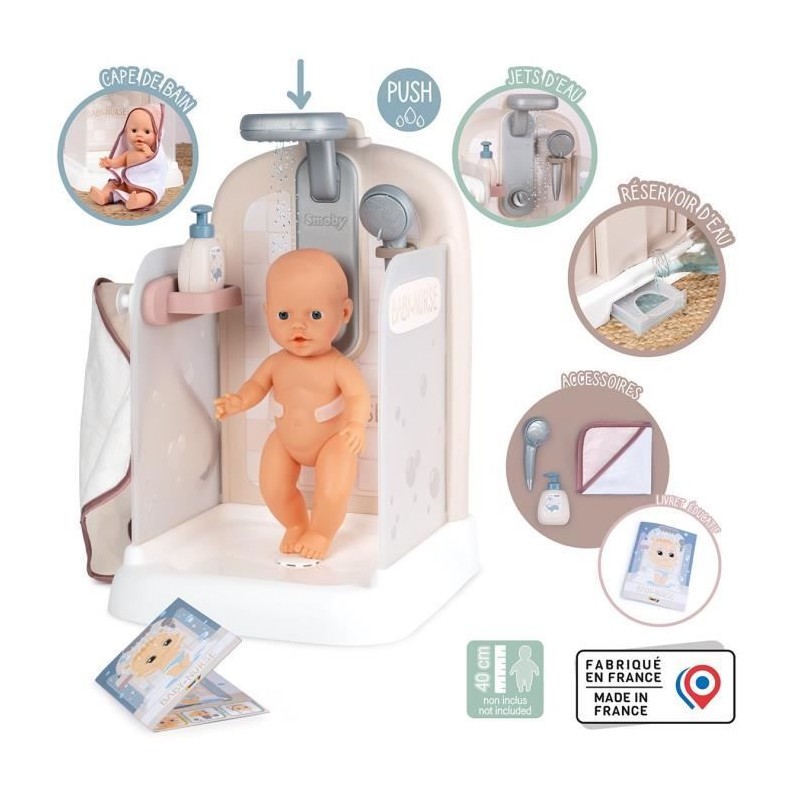 Baby Nurse - Douche - Cape de bain + pousse mousse - Douchette amovibl