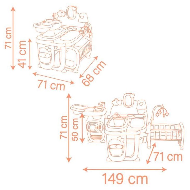 SMOBY - Baby Nurse - Grande maison des bébés pour poupons - 19 accessoires - des 3 ans SMOBY - Baby Nurse - Grande maison des bébés pour poupons - 19 accessoires - des 3 ans