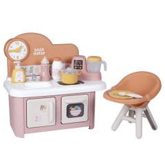Smoby - Baby Nurse - Cuisine et Chaise Haute - Des 1 an - Fabriqué en